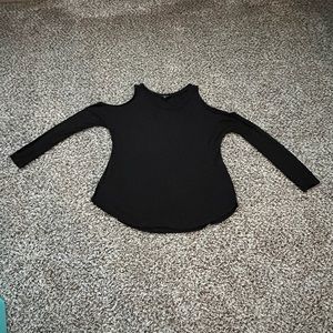 Express super soft long sleeve open shoulder (XS)